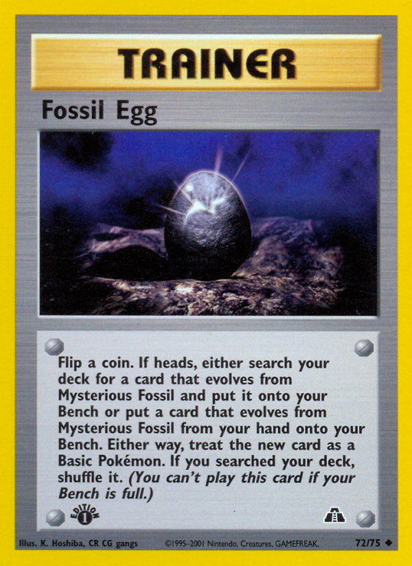 Fossil Egg (72/75) [Neo Discovery 1st Edition] | Event Horizon Hobbies CA