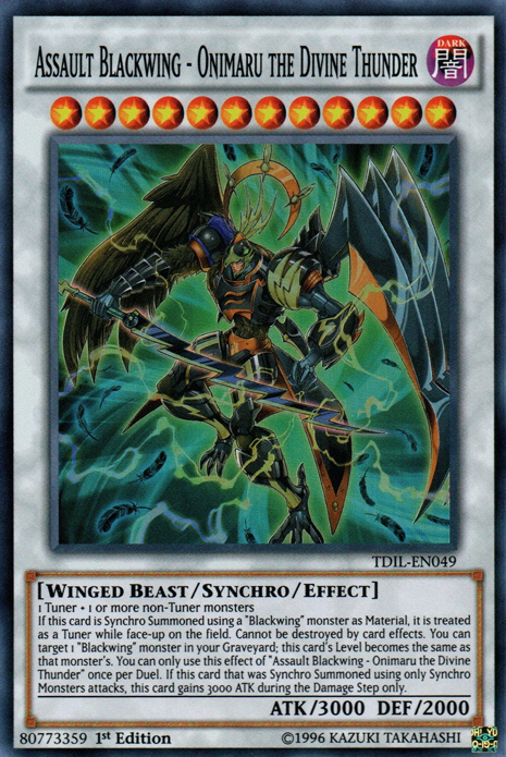 Assault Blackwing - Onimaru the Divine Thunder [TDIL-EN049] Super Rare | Event Horizon Hobbies CA