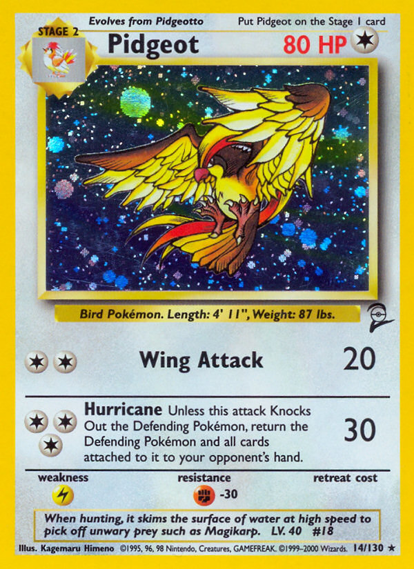 Pidgeot (14/130) [Base Set 2] | Event Horizon Hobbies CA