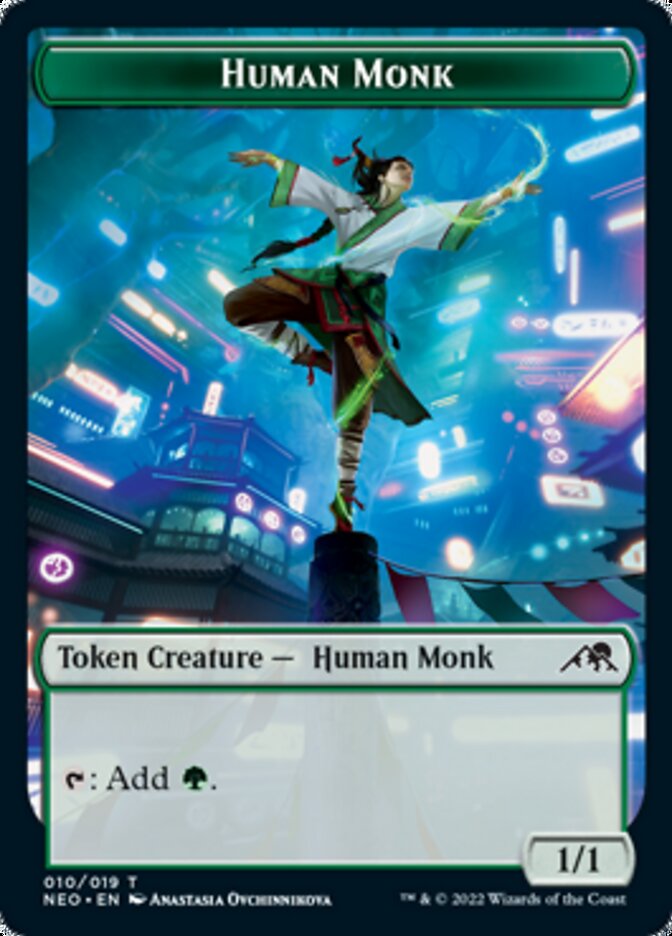 Human Monk Token [Kamigawa: Neon Dynasty Tokens] | Event Horizon Hobbies CA