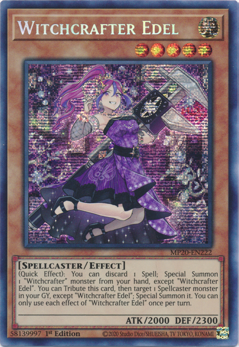 Witchcrafter Edel [MP20-EN222] Prismatic Secret Rare | Event Horizon Hobbies CA