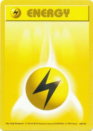 Lightning Energy (100/102) [Base Set Shadowless Unlimited] | Event Horizon Hobbies CA