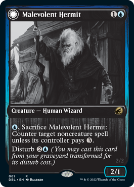 Malevolent Hermit // Benevolent Geist [Innistrad: Double Feature] | Event Horizon Hobbies CA