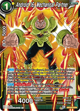 Android 16, Mechanical Partner (Rare) (BT13-113) [Supreme Rivalry] | Event Horizon Hobbies CA