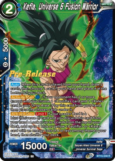 Kefla, Universe 6 Fusion Warrior (BT15-048) [Saiyan Showdown Prerelease Promos] | Event Horizon Hobbies CA