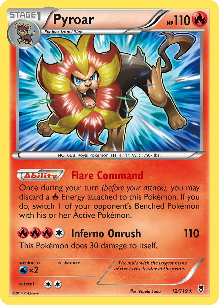 Pyroar (12/119) (Theme Deck Exclusive) [XY: Phantom Forces] | Event Horizon Hobbies CA