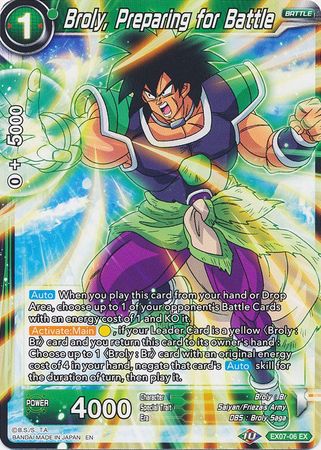 Broly, Preparing for Battle (EX07-06) [Magnificent Collection Fusion Hero] | Event Horizon Hobbies CA