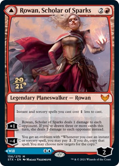 Rowan, Scholar of Sparks // Will, Scholar of Frost [Strixhaven: School of Mages Prerelease Promos] | Event Horizon Hobbies CA