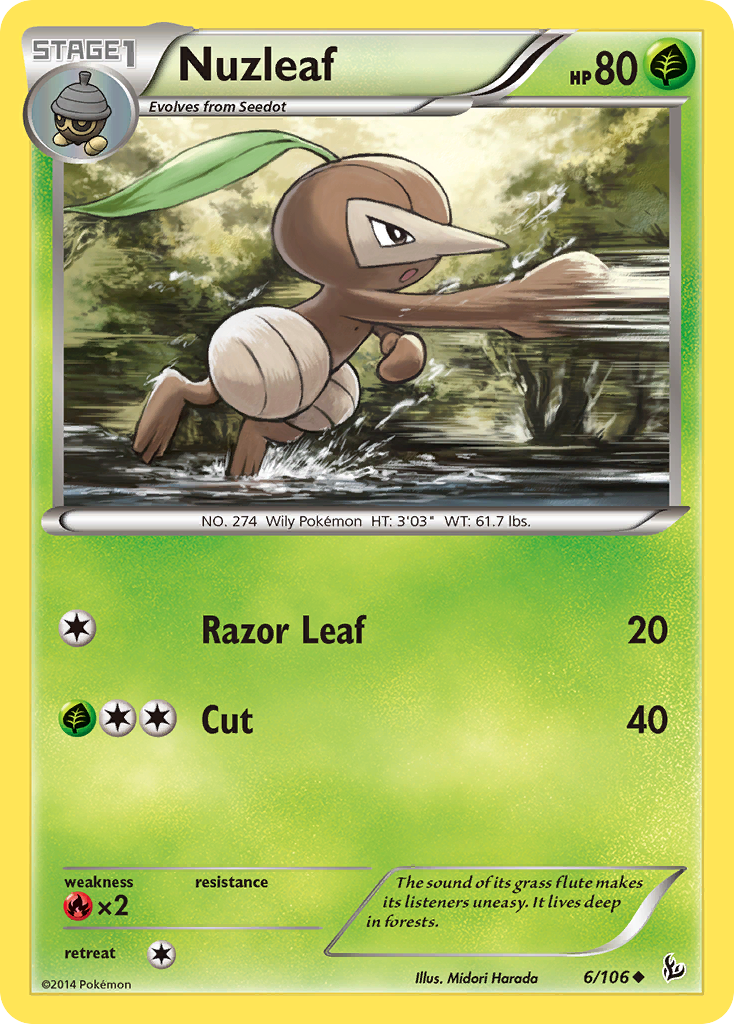 Nuzleaf (6/106) [XY: Flashfire] | Event Horizon Hobbies CA