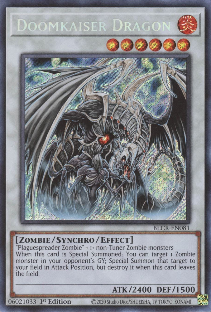 Doomkaiser Dragon [BLCR-EN081] Secret Rare | Event Horizon Hobbies CA