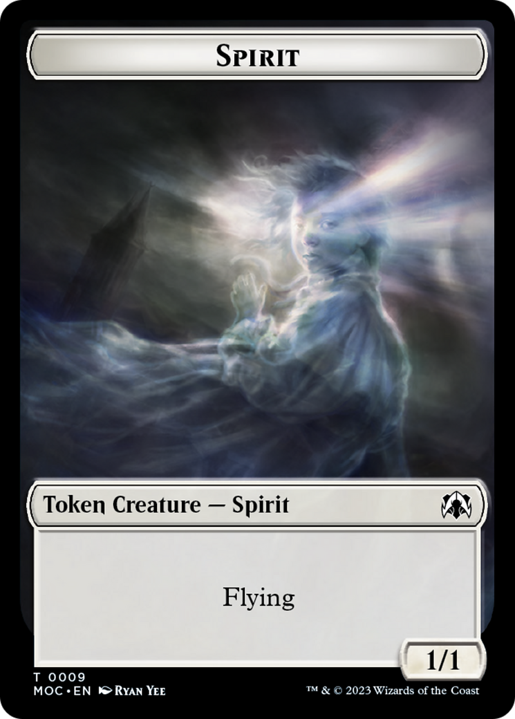 Spirit (9) // Spirit (13) Double-Sided Token [March of the Machine Commander Tokens] | Event Horizon Hobbies CA