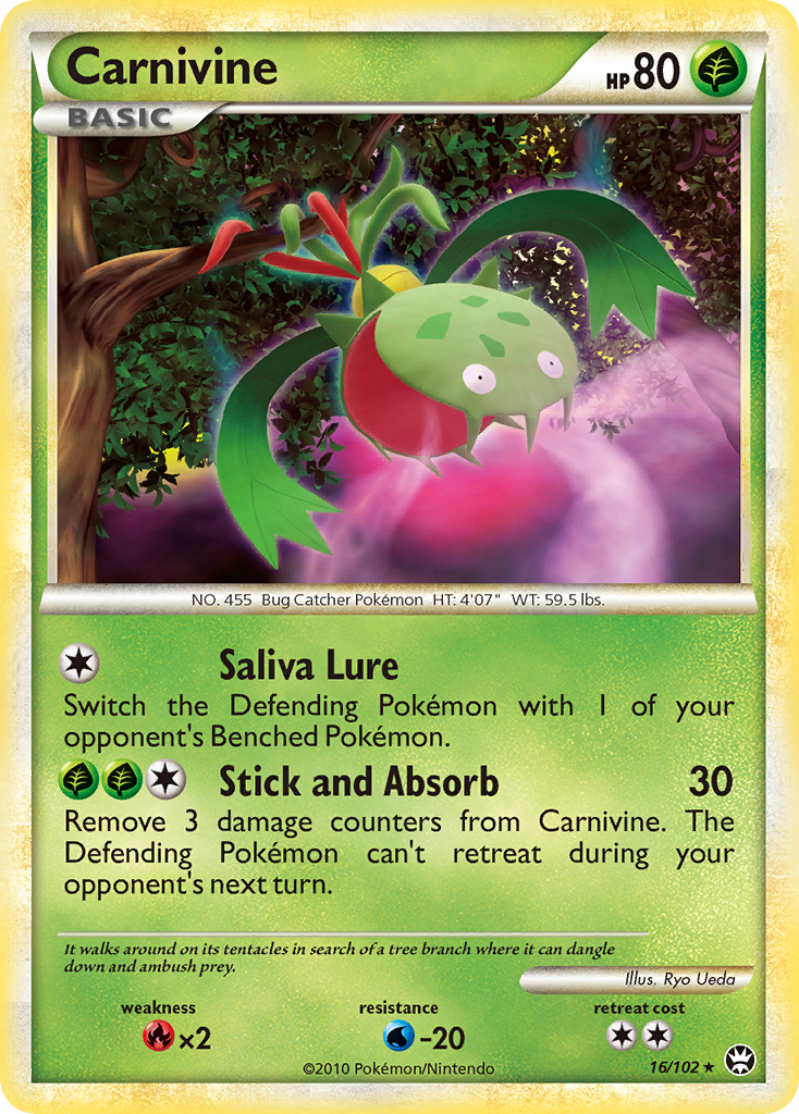 Carnivine (16/102) [HeartGold & SoulSilver: Triumphant] | Event Horizon Hobbies CA