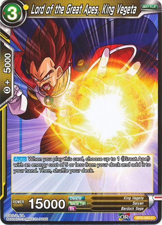 Lord of the Great Apes, King Vegeta (BT3-093) [Cross Worlds] | Event Horizon Hobbies CA