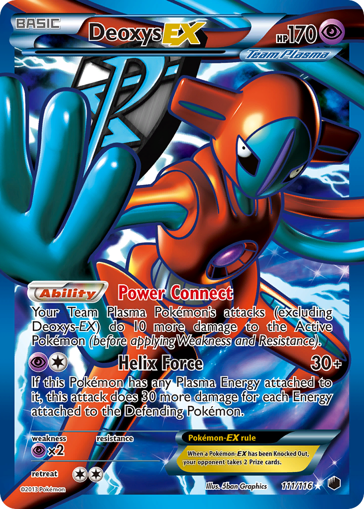 Deoxys EX (111/116) [Black & White: Plasma Freeze] | Event Horizon Hobbies CA