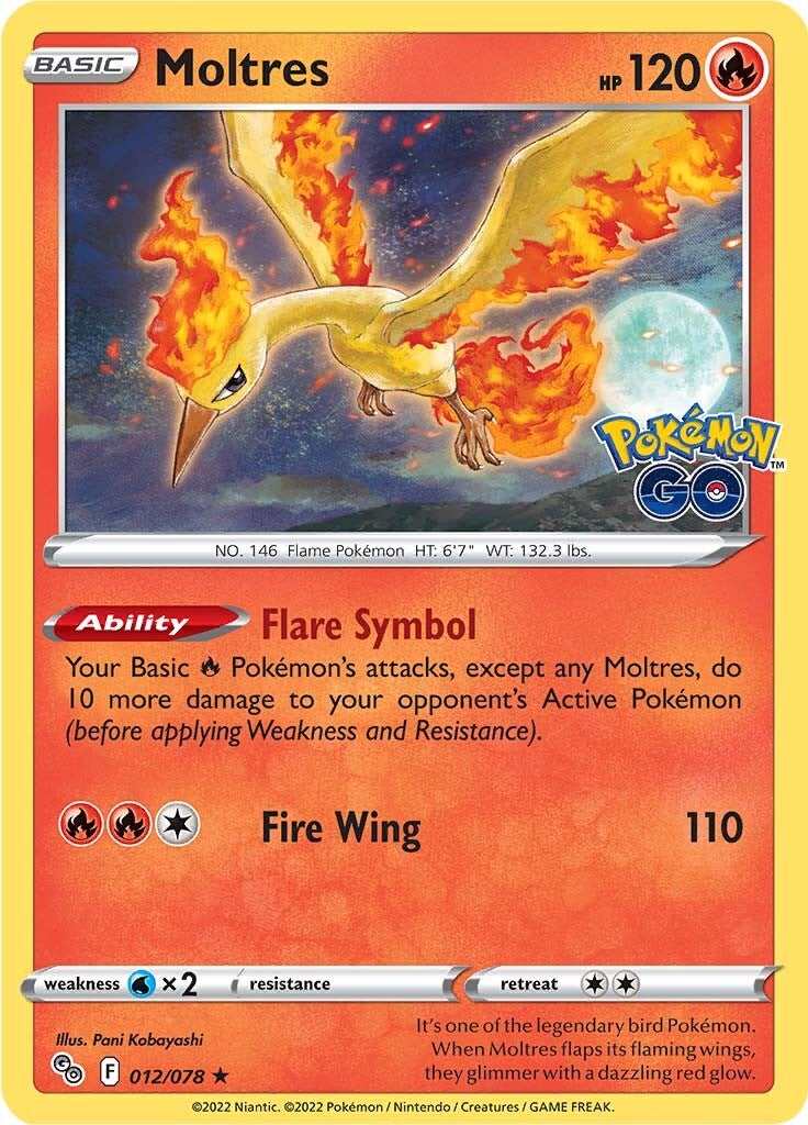 Moltres (012/078) [Pokémon GO] | Event Horizon Hobbies CA