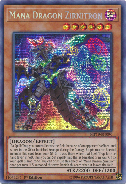 Mana Dragon Zirnitron [MP19-EN090] Prismatic Secret Rare | Event Horizon Hobbies CA