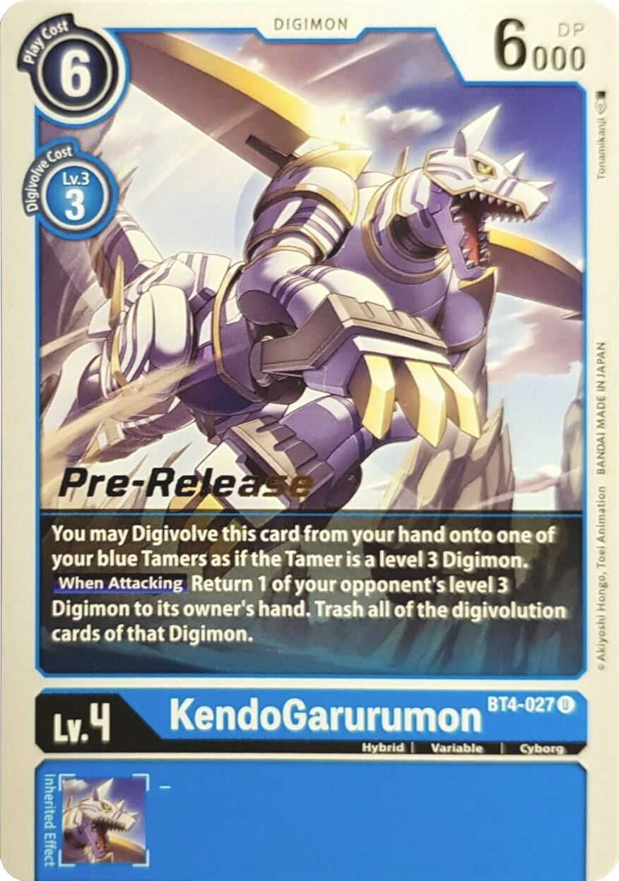 KendoGarurumon [BT4-027] [Great Legend Pre-Release Promos] | Event Horizon Hobbies CA