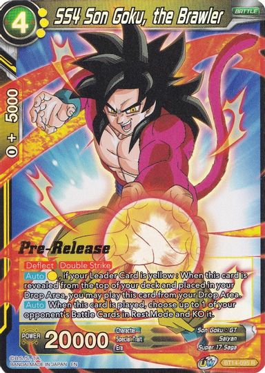 SS4 Son Goku, the Brawler (BT14-095) [Cross Spirits Prerelease Promos] | Event Horizon Hobbies CA