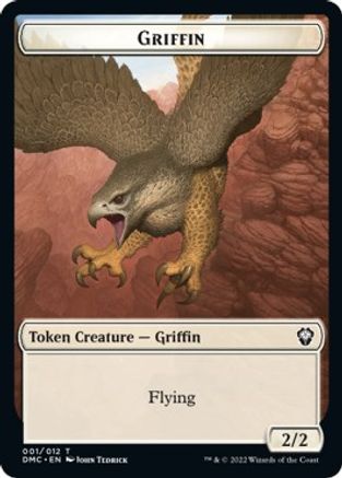 Zombie Knight // Griffin Double-sided Token [Dominaria United Commander Tokens] | Event Horizon Hobbies CA