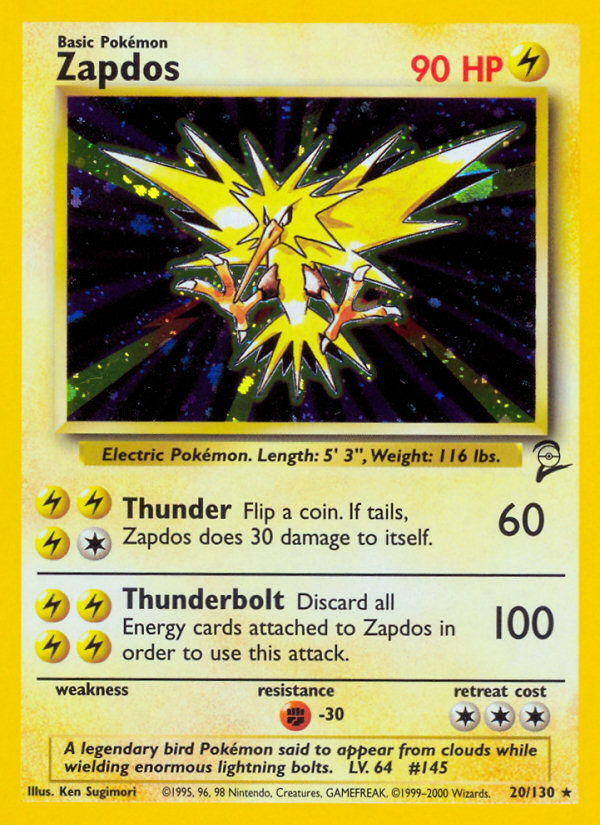 Zapdos (20/130) [Base Set 2] | Event Horizon Hobbies CA