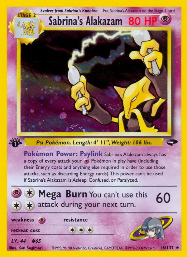 Sabrina's Alakazam (16/132) [Gym Challenge 1st Edition] | Event Horizon Hobbies CA