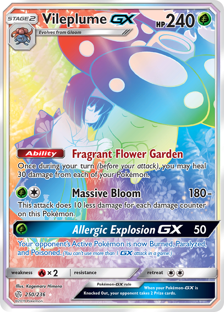 Vileplume GX (250/236) [Sun & Moon: Cosmic Eclipse] | Event Horizon Hobbies CA