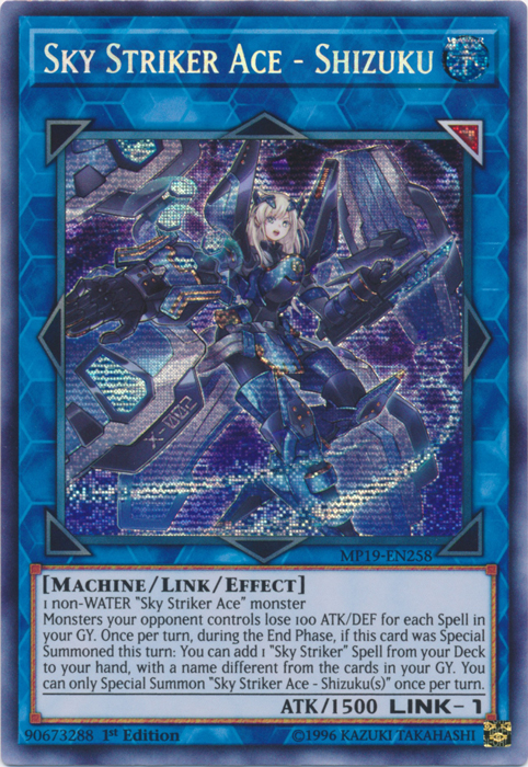 Sky Striker Ace - Shizuku [MP19-EN258] Prismatic Secret Rare | Event Horizon Hobbies CA