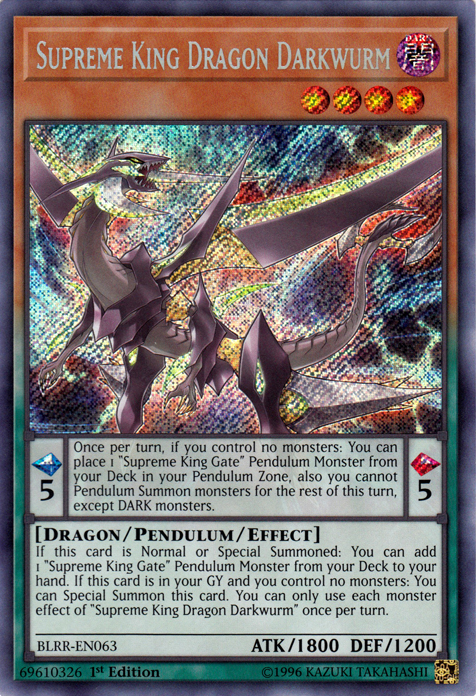 Supreme King Dragon Darkwurm [BLRR-EN063] Secret Rare | Event Horizon Hobbies CA