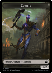 Elf Knight // Zombie Double-Sided Token [Ravnica Remastered Tokens] | Event Horizon Hobbies CA