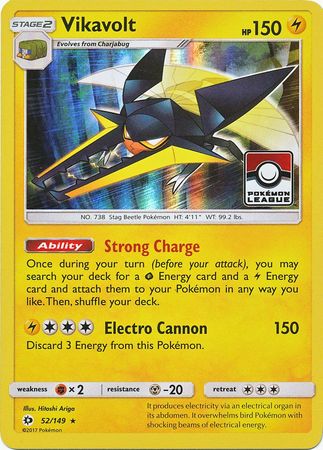 Vikavolt (52/149) (League Promo) [Sun & Moon: Base Set] | Event Horizon Hobbies CA