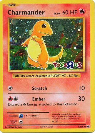 Charmander (9/108) (Toys R Us Promo) [XY: Evolutions] | Event Horizon Hobbies CA