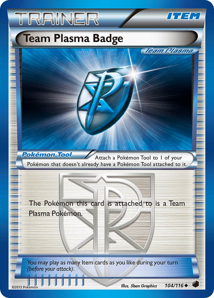 Team Plasma Badge (104/116) [Black & White: Plasma Freeze] | Event Horizon Hobbies CA