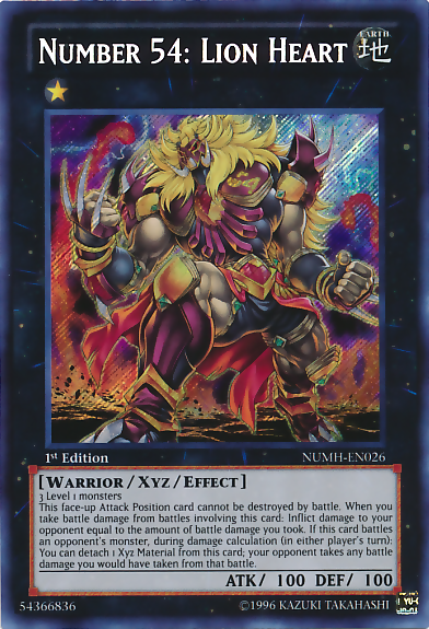 Number 54: Lion Heart [NUMH-EN026] Secret Rare | Event Horizon Hobbies CA