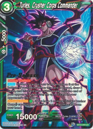 Turles, Crusher Corps Commander (BT12-069) [Vicious Rejuvenation Prerelease Promos]