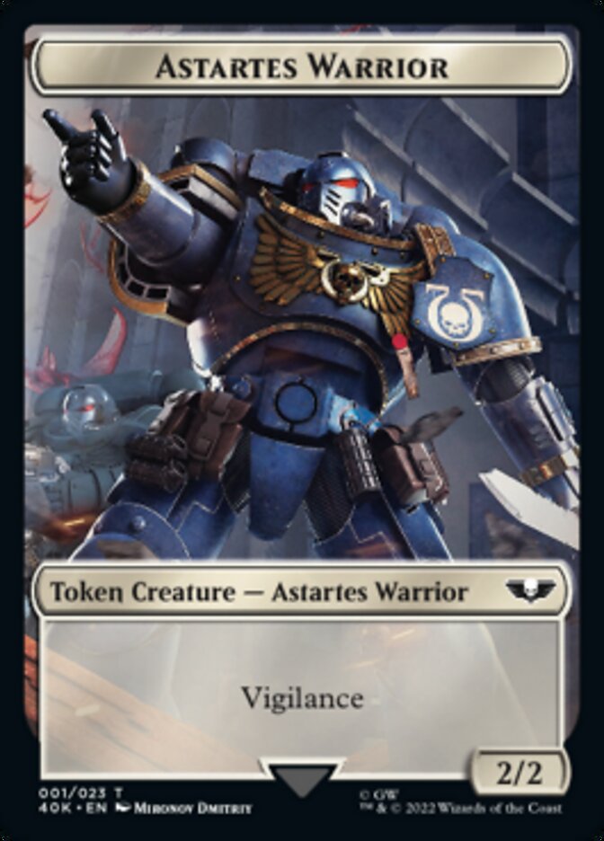 Astartes Warrior // Robot Double-sided Token (Surge Foil) [Universes Beyond: Warhammer 40,000 Tokens] | Event Horizon Hobbies CA