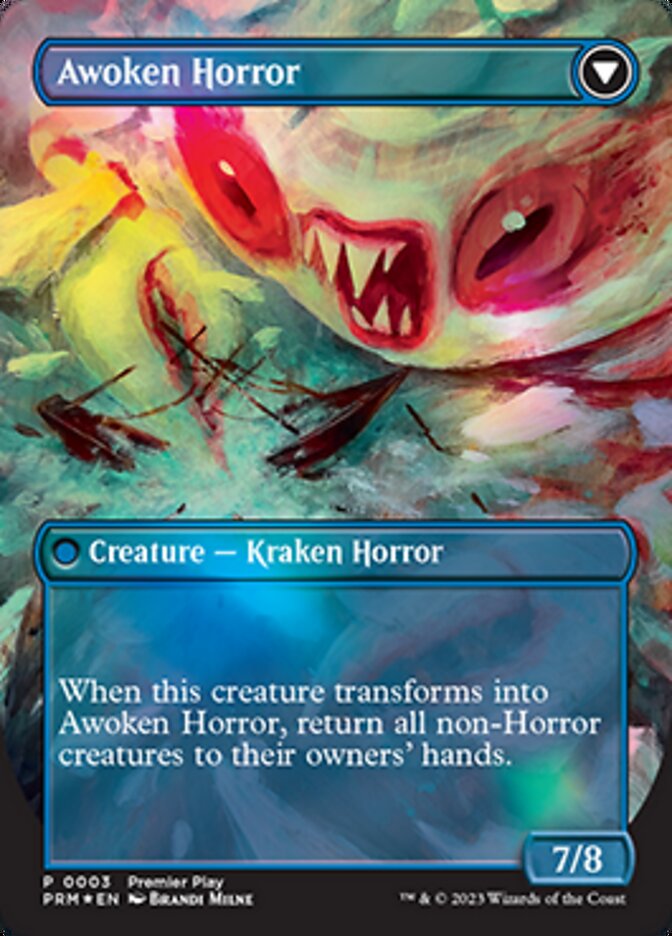 Thing in the Ice // Awoken Horror (Borderless Alternate Art) [Regional Championship Qualifiers 2023] | Event Horizon Hobbies CA