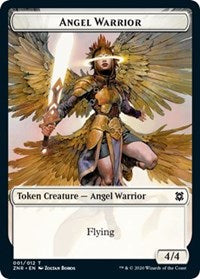 Angel Warrior // Construct Double-sided Token [Zendikar Rising Tokens] | Event Horizon Hobbies CA