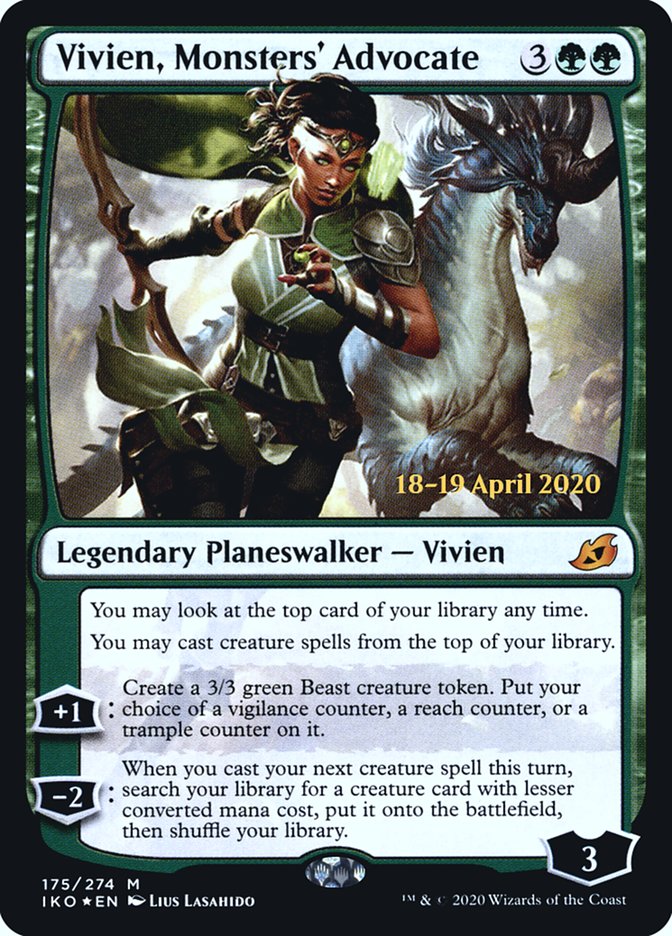 Vivien, Monsters' Advocate  [Ikoria: Lair of Behemoths Prerelease Promos] | Event Horizon Hobbies CA