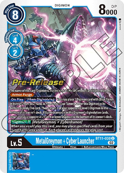 MetalGreymon + Cyber Launcher [BT11-030] [Dimensional Phase Pre-Release Promos] | Event Horizon Hobbies CA