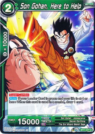 Son Gohan, Here to Help (BT11-077) [Vermilion Bloodline] | Event Horizon Hobbies CA