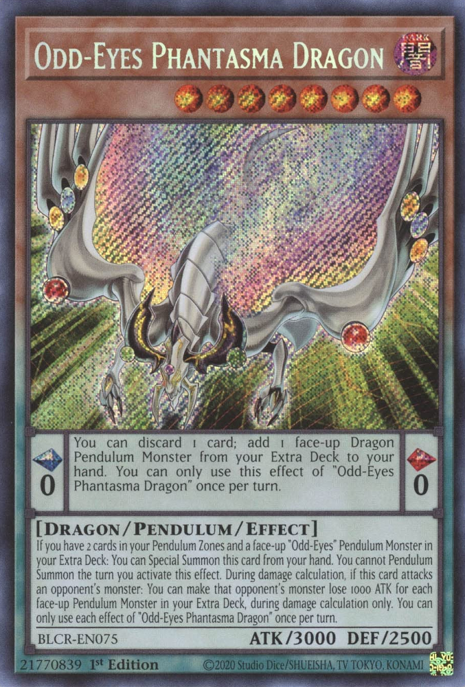 Odd-Eyes Phantasma Dragon [BLCR-EN075] Secret Rare | Event Horizon Hobbies CA