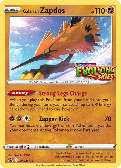 Galarian Zapdos (SWSH124) (Prerelease Promo) [Sword & Shield: Black Star Promos] | Event Horizon Hobbies CA