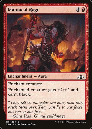 Maniacal Rage [Guilds of Ravnica] | Event Horizon Hobbies CA