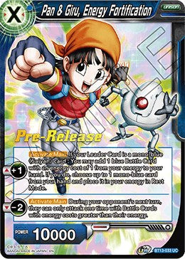 Pan & Giru, Energy Fortification (BT13-033) [Supreme Rivalry Prerelease Promos] | Event Horizon Hobbies CA