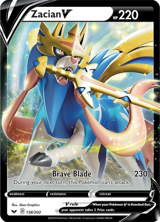 Zacian V (138/202) (Jumbo Card) [Sword & Shield: Base Set] | Event Horizon Hobbies CA