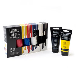 Liquitex Basics Acrylic Colours Set  (5x75mL)