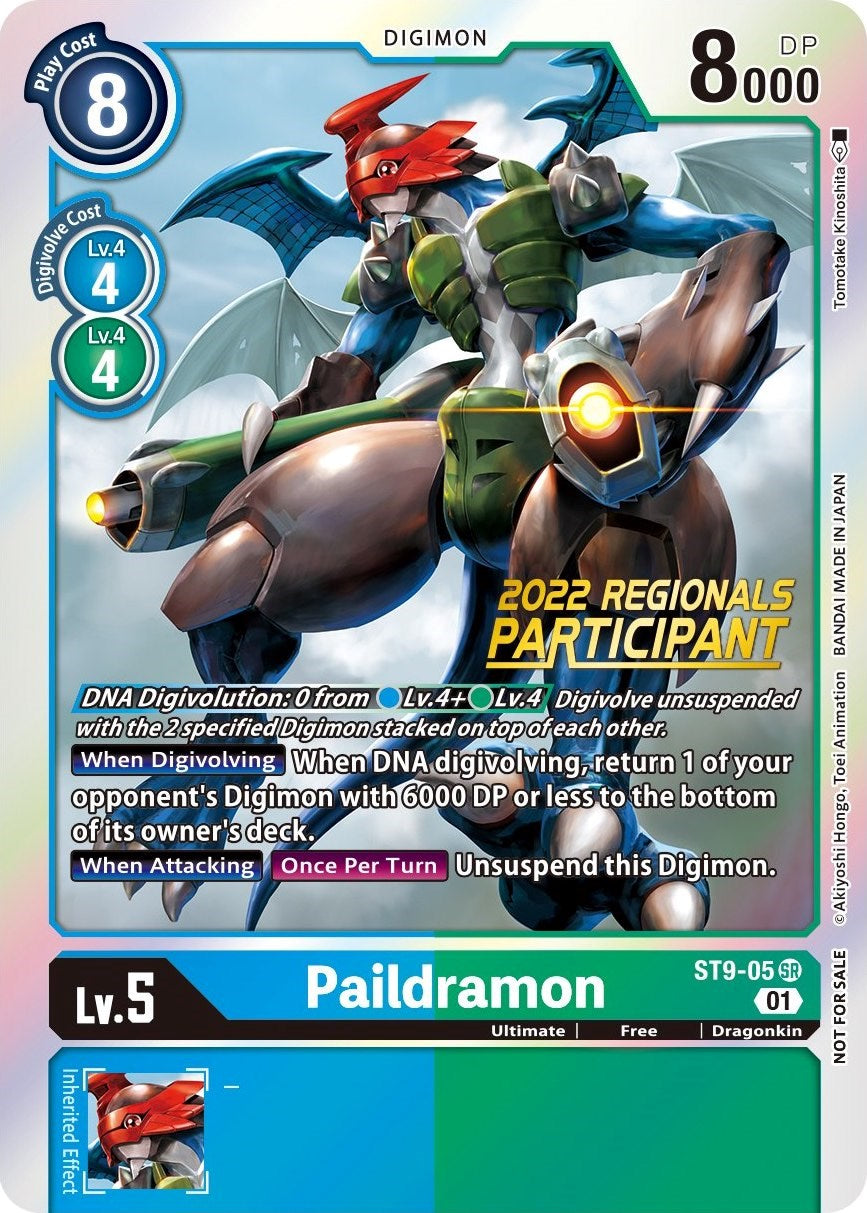 Paildramon [ST9-05] (2022 Championship Offline Regional) (Online Participant) [Starter Deck: Ultimate Ancient Dragon Promos] | Event Horizon Hobbies CA