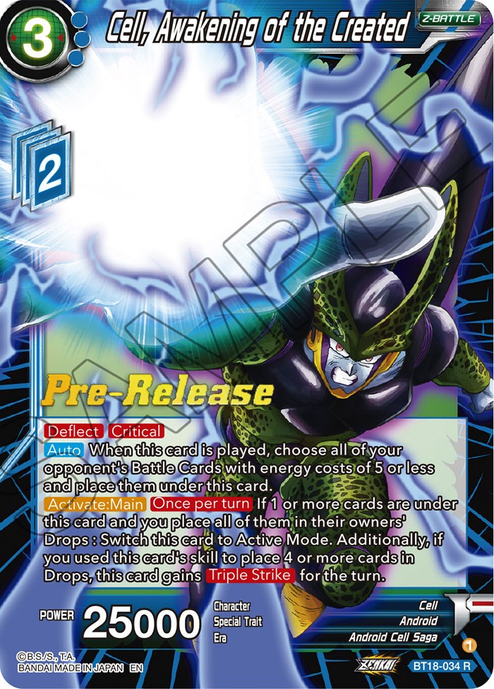 Cell, Awakening of the Created (BT18-034) [Dawn of the Z-Legends Prerelease Promos] | Event Horizon Hobbies CA