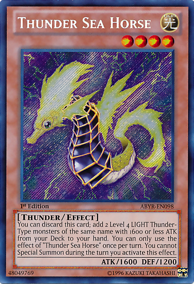 Thunder Sea Horse [ABYR-EN098] Secret Rare | Event Horizon Hobbies CA