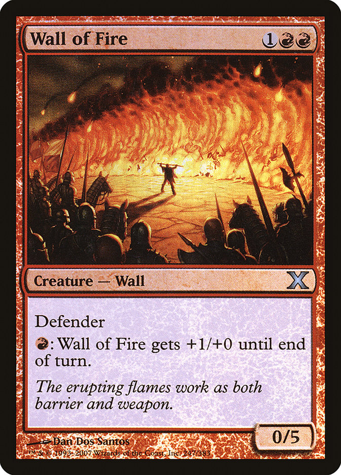 Wall of Fire (Premium Foil) [Tenth Edition] | Event Horizon Hobbies CA